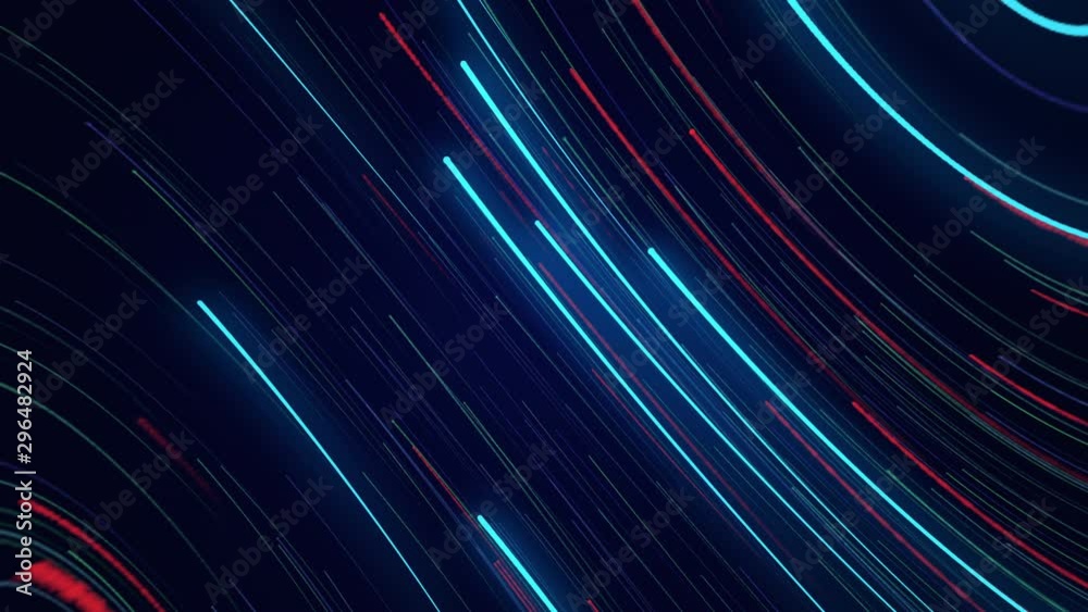Poster blue neon light abstract visual geometry motion graphic technology digital concept