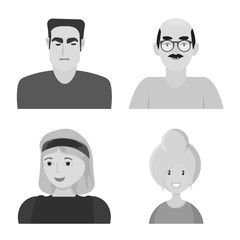 Vector design of profession and office icon. Collection of profession and fashion stock vector illustration.