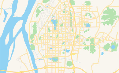 Printable street map of Ma-anshan, China