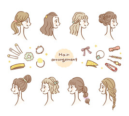 ヘアアレンジ　ヘアアクセサリー　セット