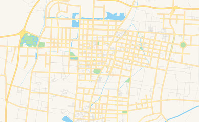 Printable street map of Puyang, China