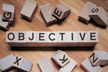 Objective Word In Wooden Cube