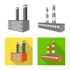 Obraz premium Isolated object of construction and equipment sign. Set of construction and manufacturing stock vector illustration.