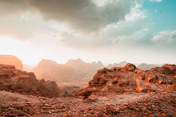 Sunset in Petra, Jordan