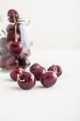 Cherry basket / cherry tree branch/ fresh cherries/ sweet cherries