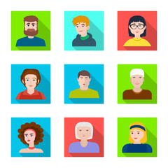 Isolated object of clothing and fashion symbol. Collection of clothing and nationality stock symbol for web.