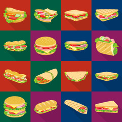 Vector design of dinner and cuisine icon. Set of dinner and breakfast vector icon for stock.