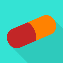 Vector illustration of capsule and drug symbol. Graphic of capsule and medicine stock vector illustration.