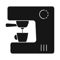 Isolated object of coffee and machine symbol. Set of coffee and beverage stock vector illustration.