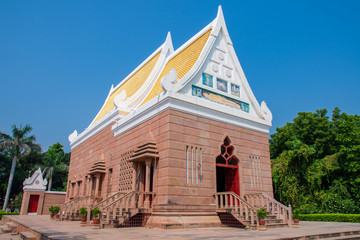 Historic Buddhist temple in Varanasi, India. Buddhist temples structure like  Bangkok ,Thailand 