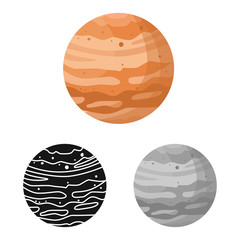 Vector design of jupiter and nasa logo. Graphic of jupiter and star stock symbol for web. © Svitlana