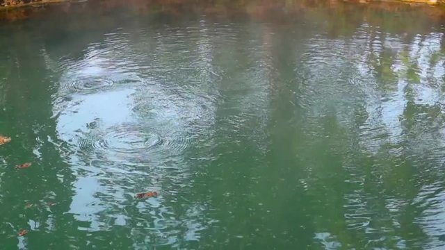 Hot springs at Phop Phra District, Tak Province, Thailand The spring of natural hot water is generally the heat from underground volcanic activity. Often, the hot springs come from very high depths an