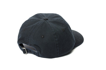 Black Working peaked cap. Isolated on a white background.