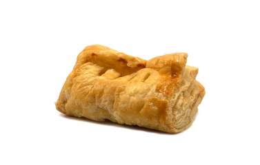 Fresh croissant on white background