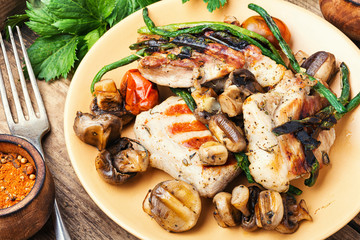Delicious grilled meat
