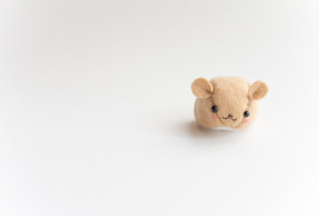 ハンドメイド　かわいい　ねずみ  年賀(45-1)