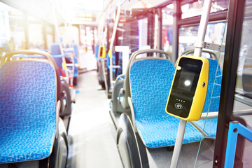 Payment terminal in bus