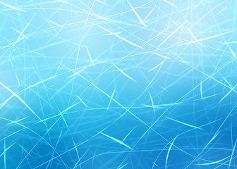 Bright blue ice abstract background. Cracks and scratches clear texture. Transparency plexus pattern.