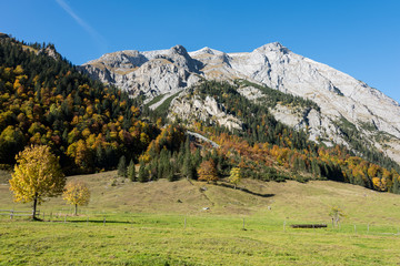 Autumn in the karwendel mountains