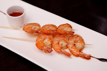 grilled shrimp on a plate