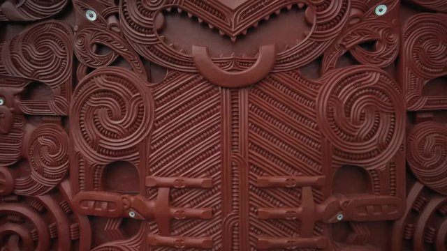 Maori Carving in Rotorua, New Zealand. 12 October 2019