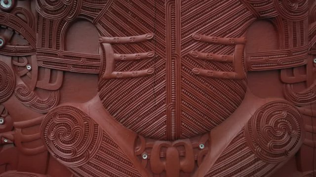 Maori Carving in Rotorua, New Zealand. 12 October 2019