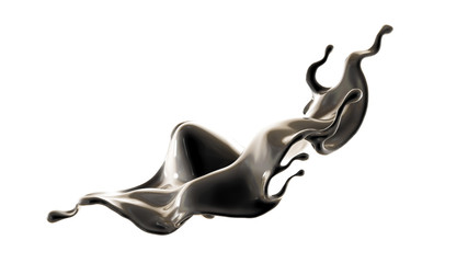 Splash fluid. 3d illustration, 3d rendering.