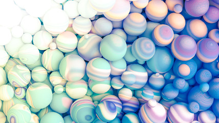 Bright background with a volumetric pattern and print. 3d illustration, 3d rendering.