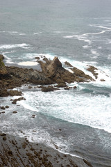 rocks in the Cantabrian Sea in Asturias