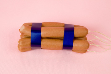 dynamite sausages pink