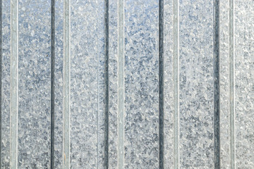 Galvanized profiled sheet wall as background for design