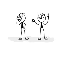 Vector illustration. Stick figure.