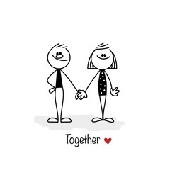Vector illustration. Together.