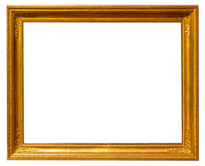 Antique photo picture frame isolated on white background