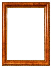 Antique photo picture frame isolated on white background