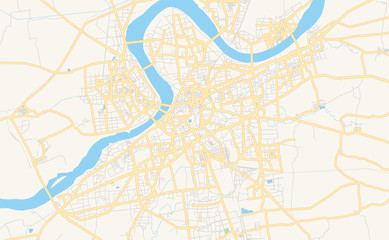 Printable street map of Surat, India