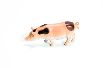 pink pig plastic figurine