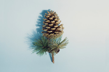 vintage pine cone gold