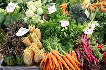 Vegetables market in Poland