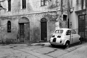 Sardinien Fiat 500 - obrazy, fototapety, plakaty