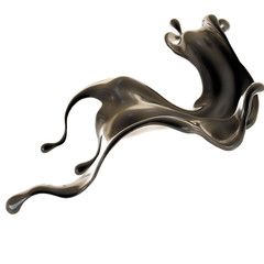 Splash fluid. 3d illustration, 3d rendering.