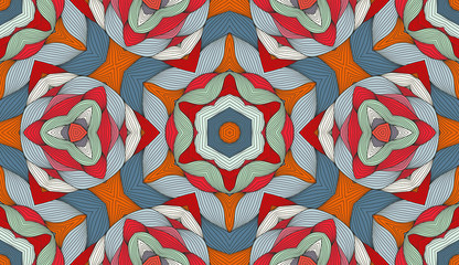 Fototapeta premium Abstract colorful seamless pattern(1)