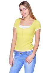Obraz premium portrait of beautiful woman wearing casual clothing