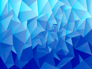 Fototapeta na wymiar Blue abstract low poly background. Vector illustration for poster
