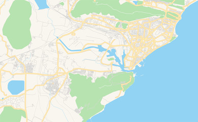 Printable street map of Visakhapatnam, India