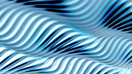 Golden wave background. 3d illustration, 3d rendering.