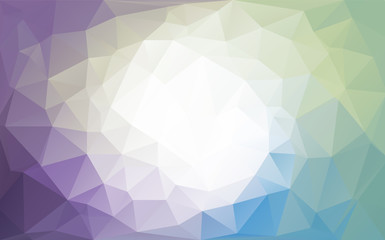 Colorful cold colors polygon background or vector frame
