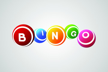 Bingo Balls Titles Multi Color Vector Illustration