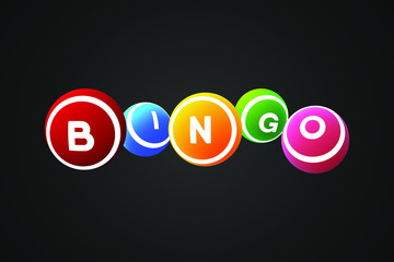 Bingo Balls Titles Multi Color Vector Illustration