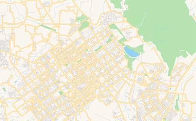 Printable street map of Chandigarh, India